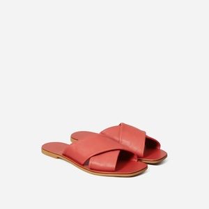 NWT Everlane Day Crossover Sandals in Burnt Sienna
